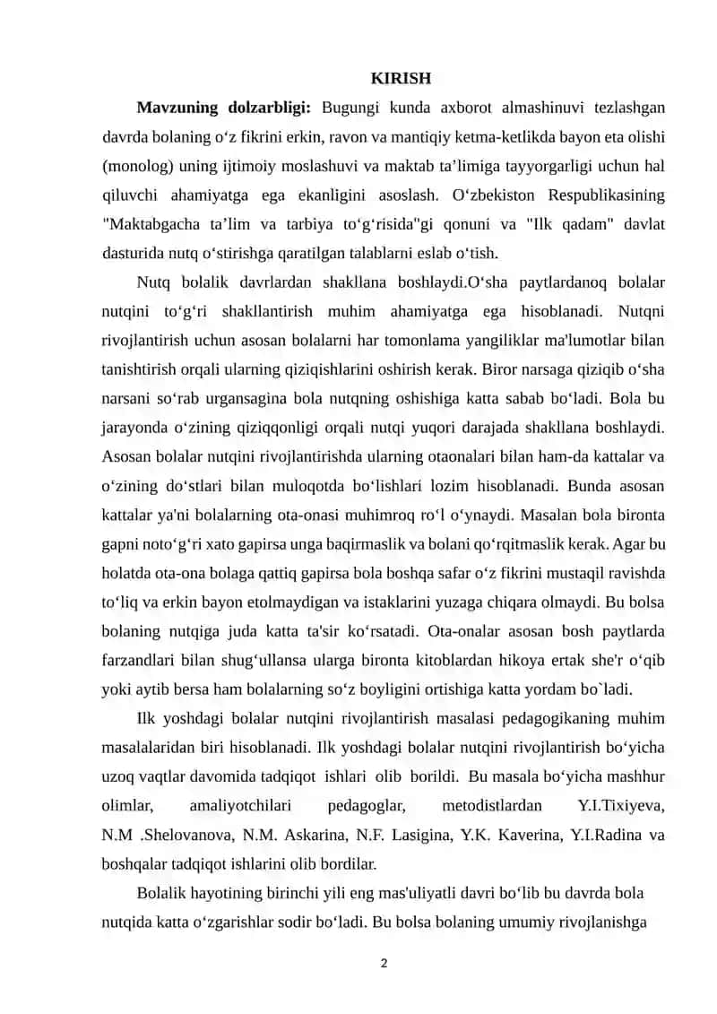 BOLALARDA MONOLOGIK NUTQNI SHAKLLANTIRISHNING NAZARIY ASOSLARI 2