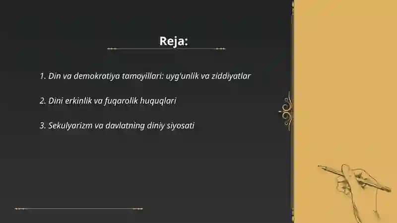 Din va demokratiya.Aqidaparastlik.Ekstremizm va Terrorizm 2