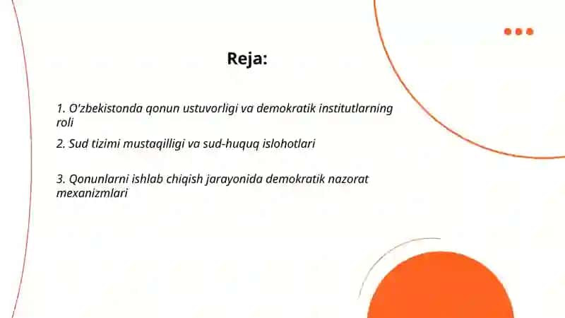 O'zbekistonda qonun ustuvorligini ta'minlashning demokratik asoslari 2
