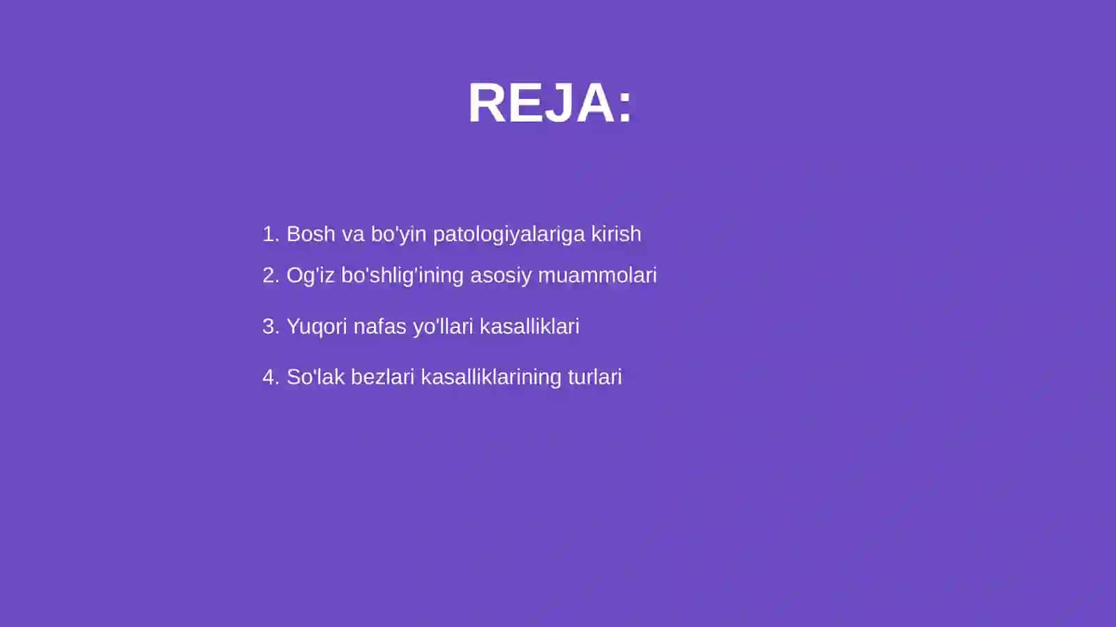 Bosh va bo'yin patologiyalari 2