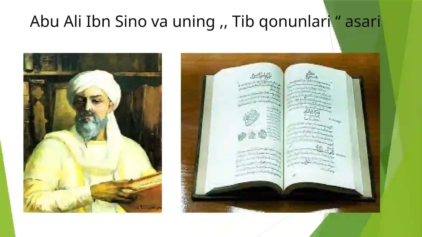 Abu Ali Ibn Sinoning “ Tib qonunlari “ asari va uning o’rganilishi 2