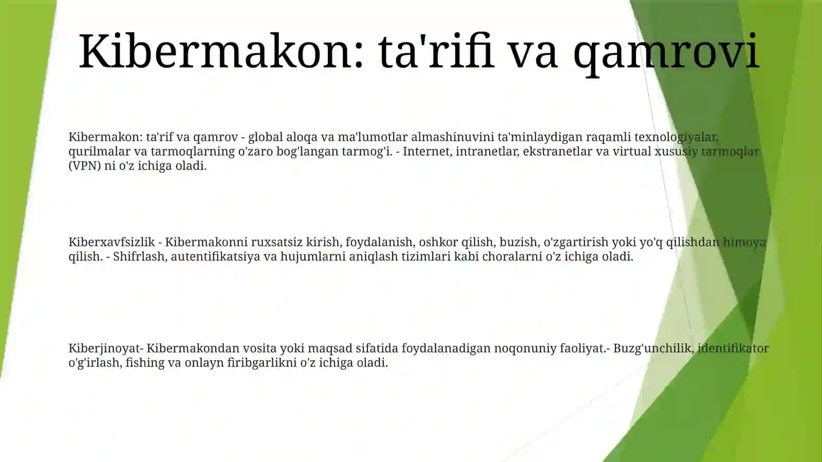 Kibermakon, Kiber Terrorizm, Kiber Zo'Ravonlik Tushunchalarining Mohiyati 2