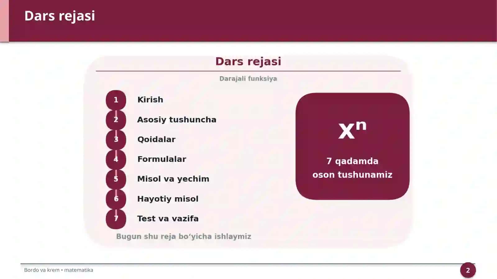 Darajali funksiya 2