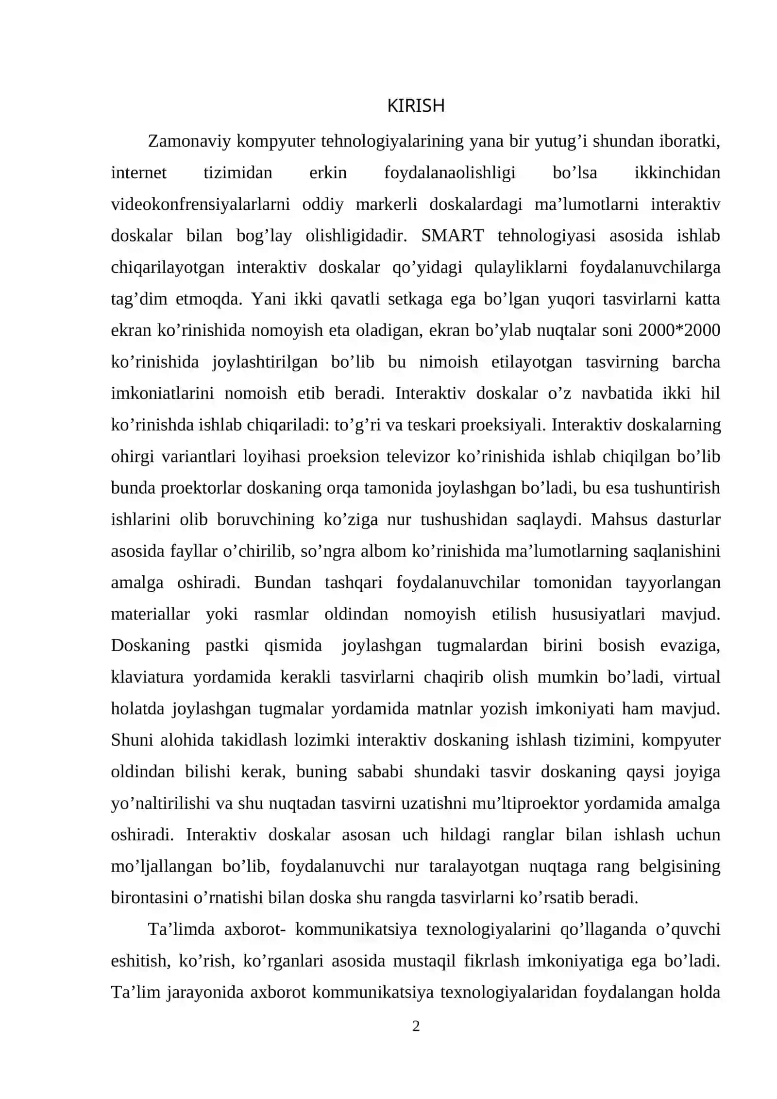 ELEKTRON DOSKA VA UNDAN FOYDALANISH METODIKASII 2