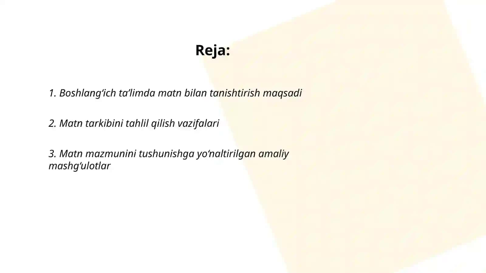 Boshlang‘ich ta’limda matn ustida ishlashning maqsad va vazifalari 2