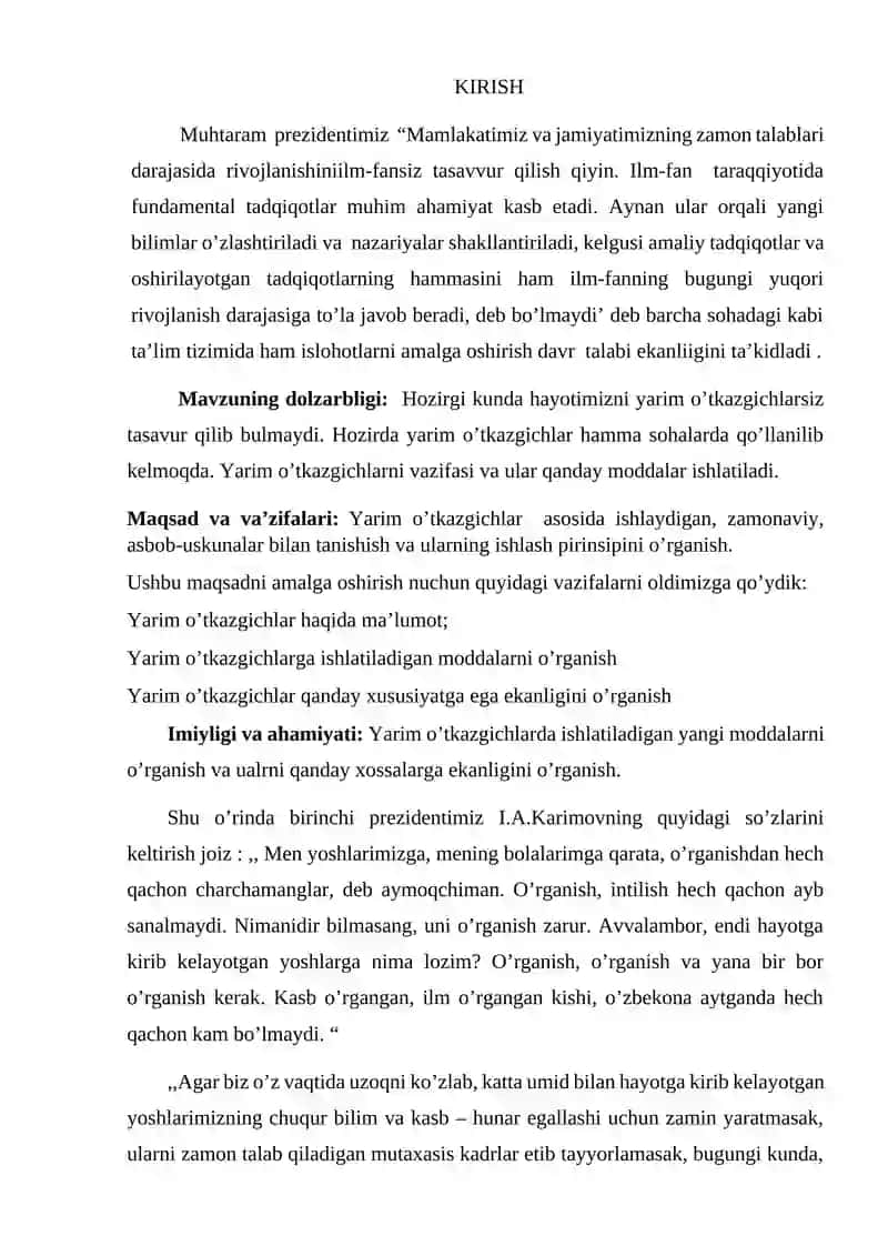 Yarim o’tkazgichlarda kontakt hodisalar 2