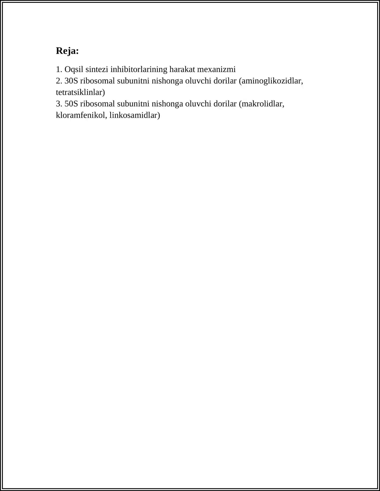 Oqsil biosintezi ingibitorlari 2