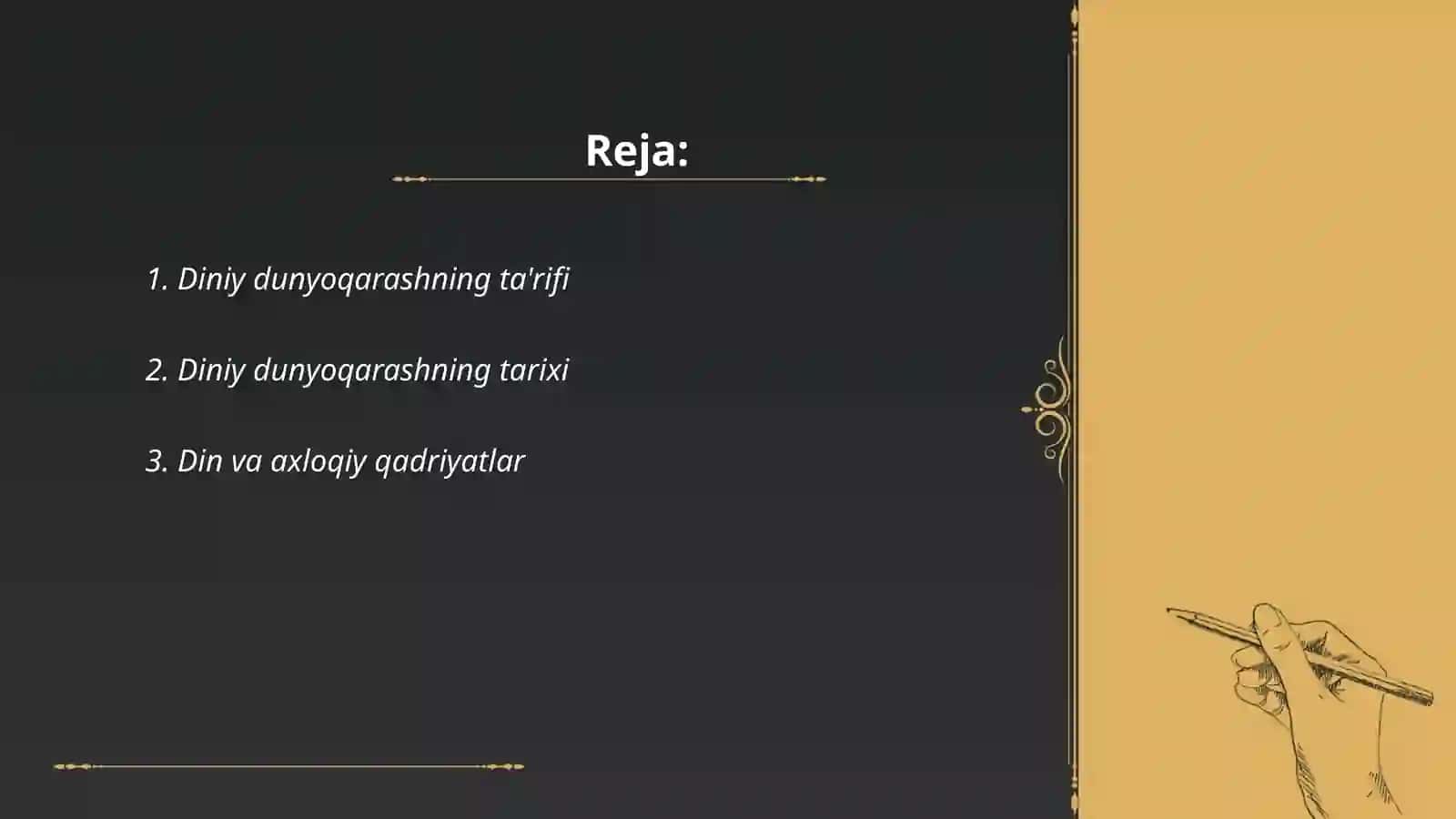 Diniy dunyoqarashning mohiyati va vazifalari 2