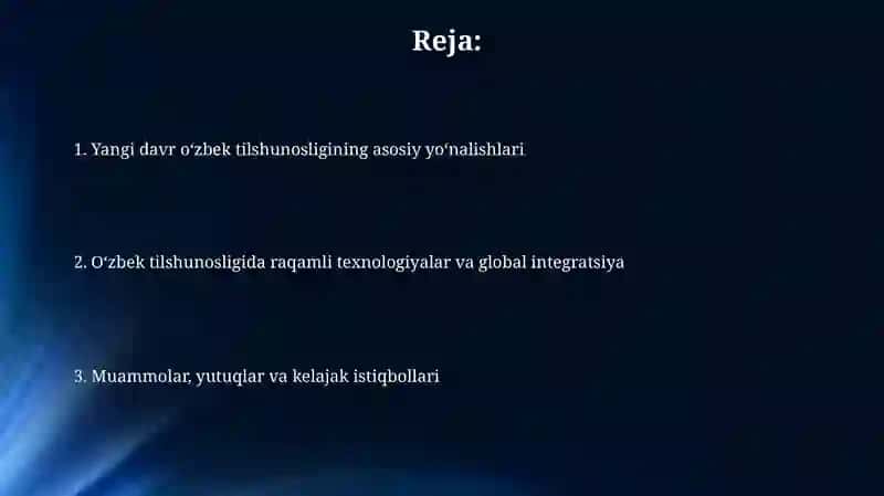 O‘zbek tilshunosligi yangi ming yillikda 2