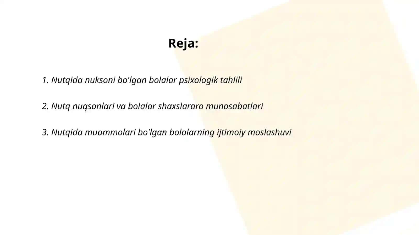 Nutqida nuksoni ijodiy ish bulgan bolalar shaxslararo munosabatlari diagnostikasi 2