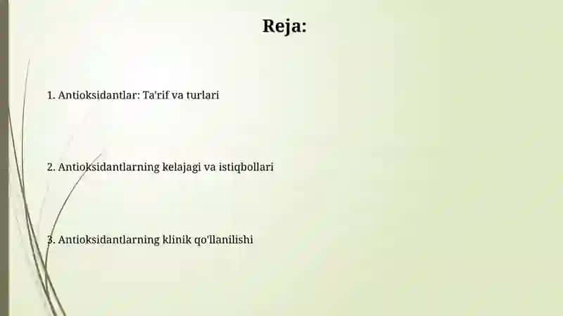 Antioksidantlar: Ta'rif va turlari 2