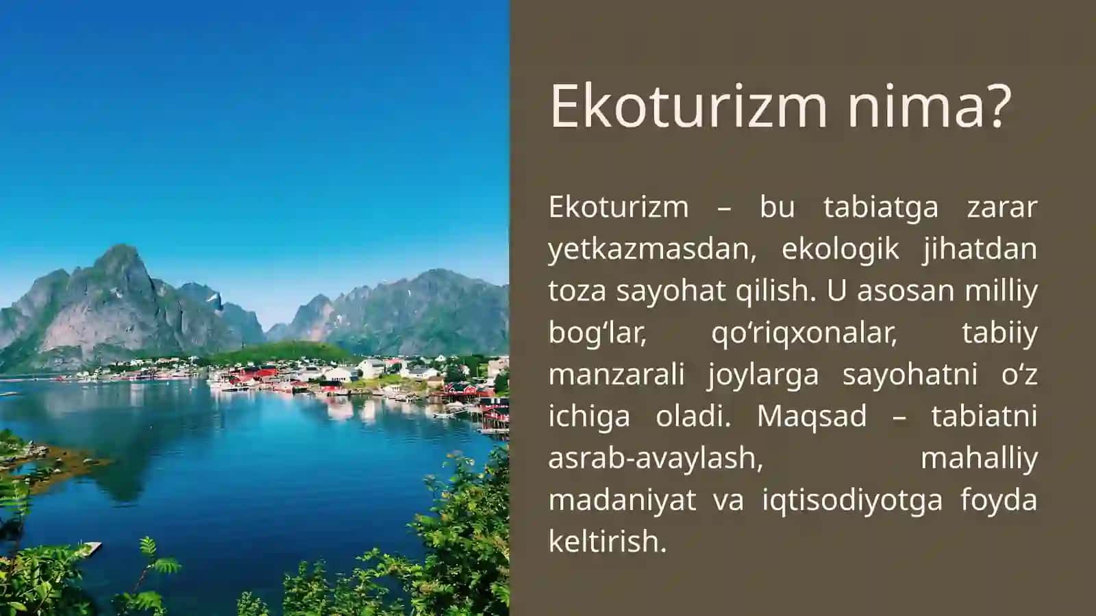 O’zbekistonda ekoturizm imkoniyatlari 2
