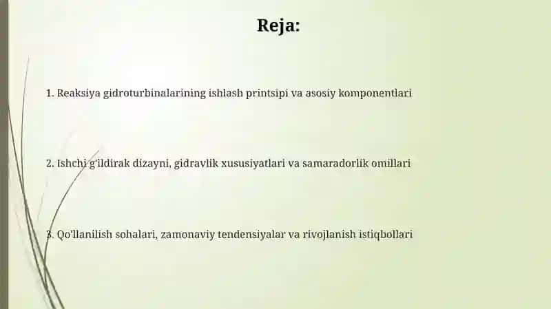 Reaktiv gidrotrubinalarning ishlash jarayoni 2
