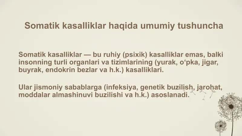 Somatik kasalliklar 2