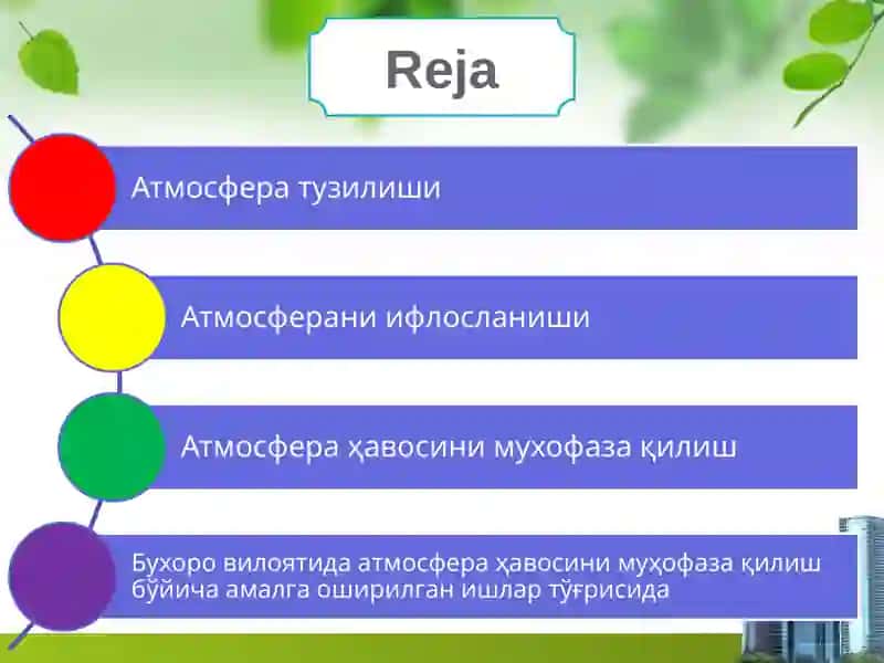 Атмосфера ҳавосини чангдан тозалаш 2