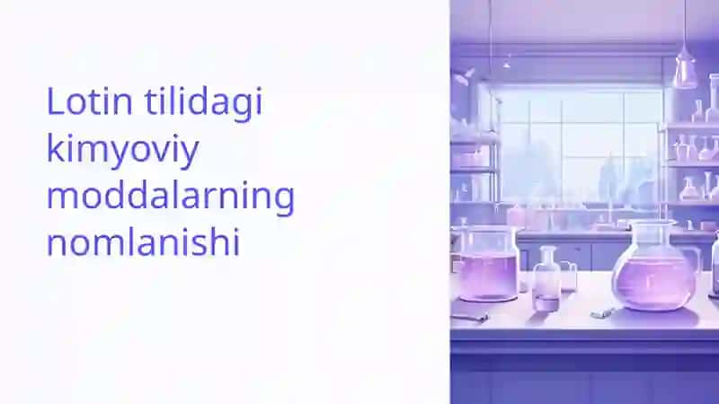 Lotin tilidagi kimyoviym oddiy moddalar nomlanishi 2