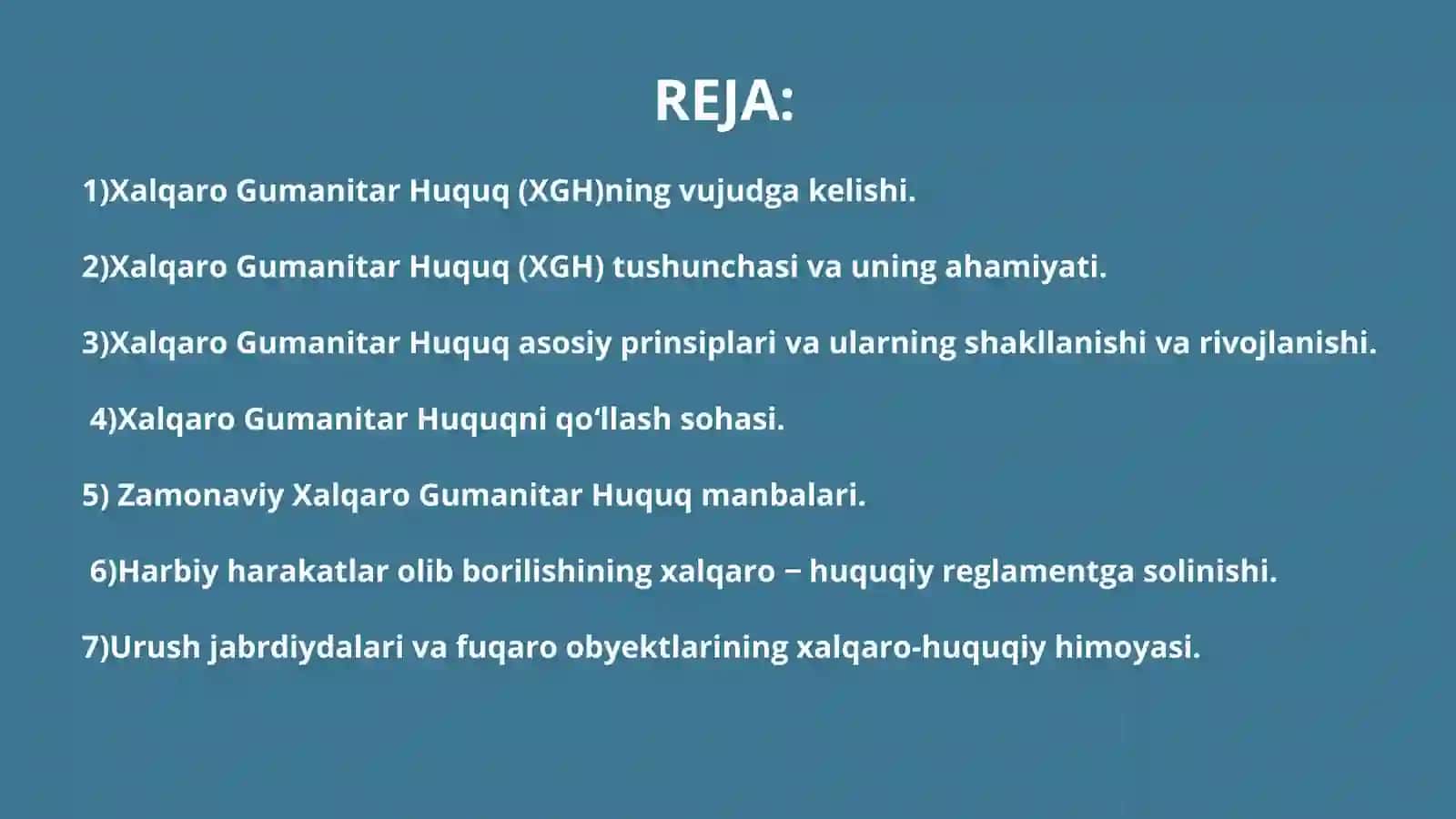 Xalqaro Gumanitar Huquq 2