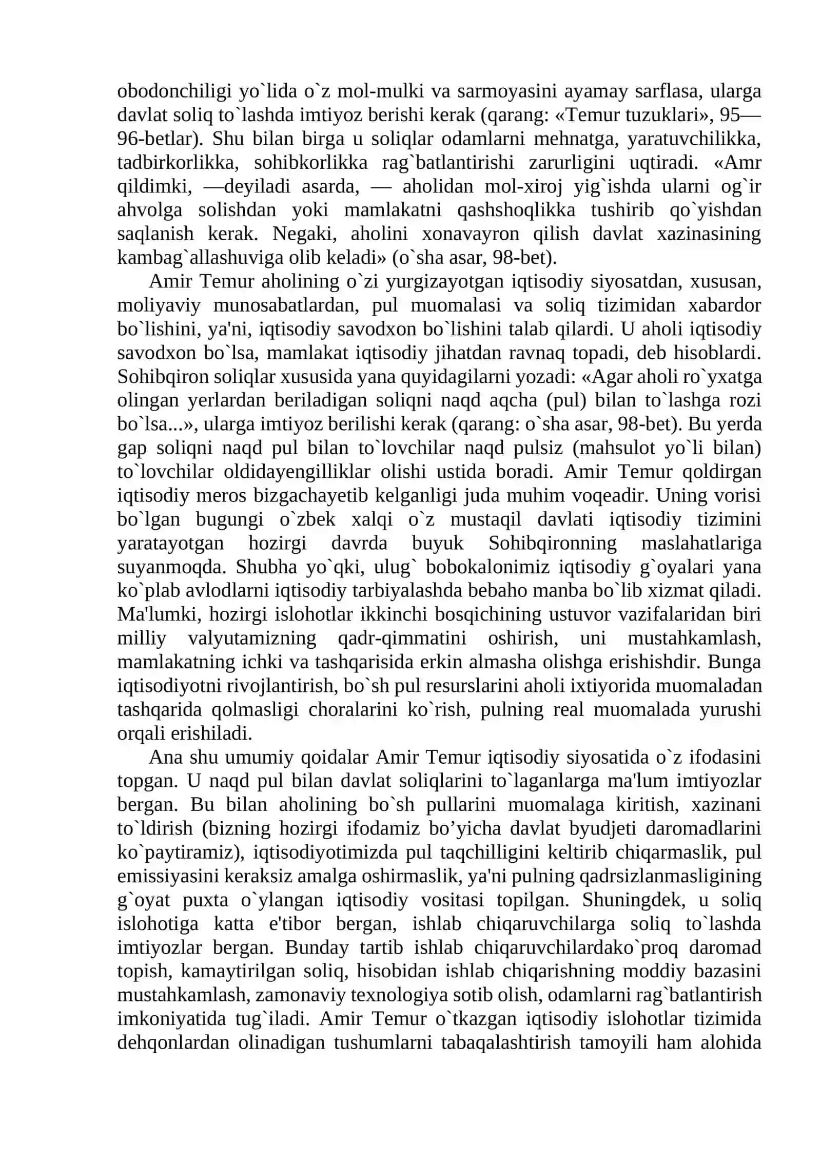 Аmir Temur Davridagi va Temuriylar Davridagi Iqtisodiy G`oyalari 2