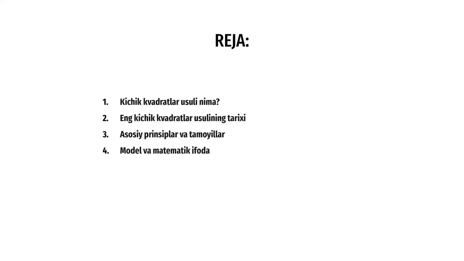Kichik kvadratlar usuli 2