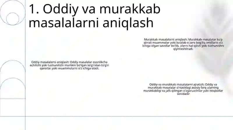 Oddiy va murakkab maslalar 2