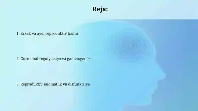 Reproduktiv funksional tizim va uning fiziologiyasi: Jinsiy bezlar 2