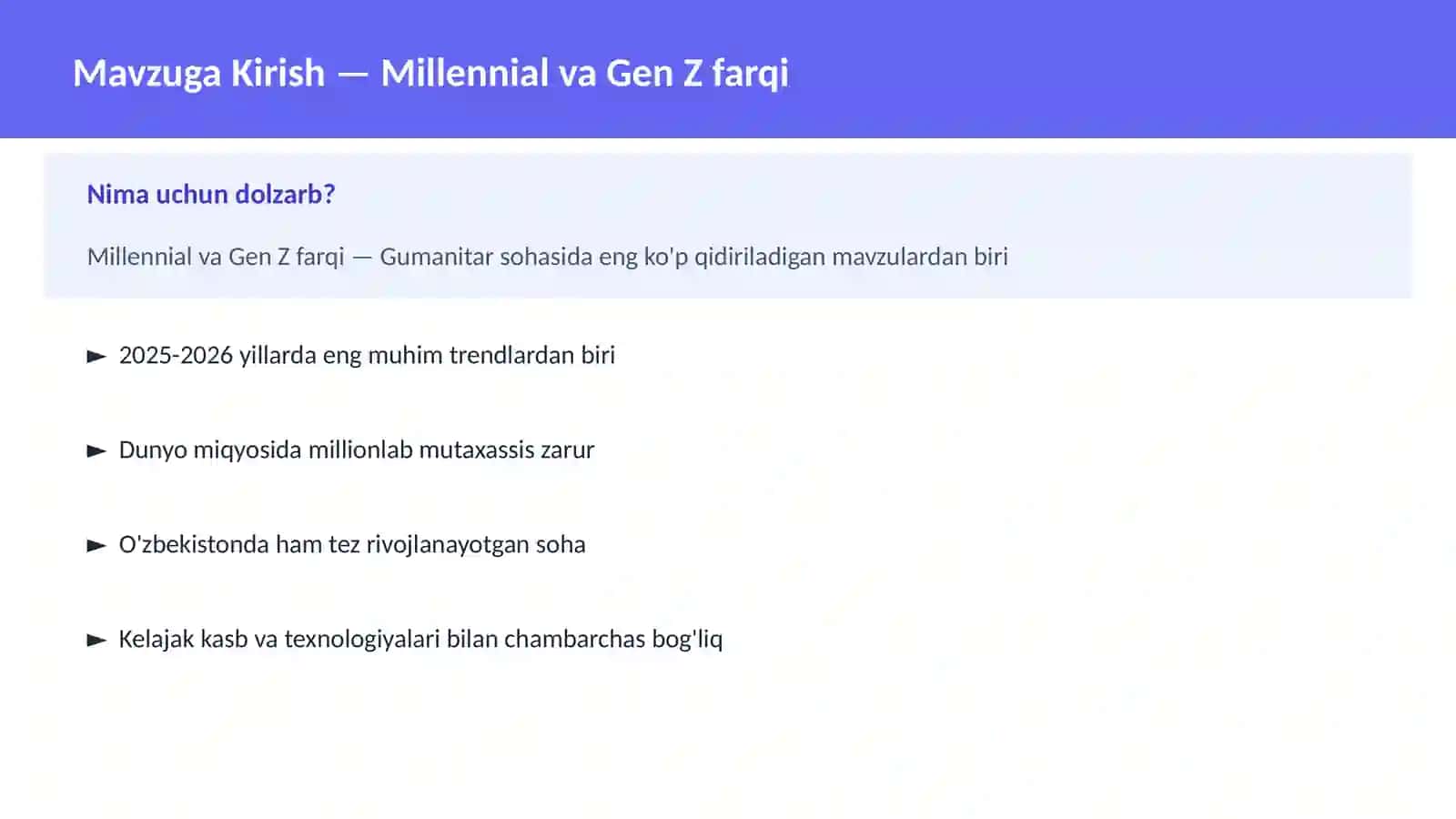 Millennial va Gen Z farqi 2