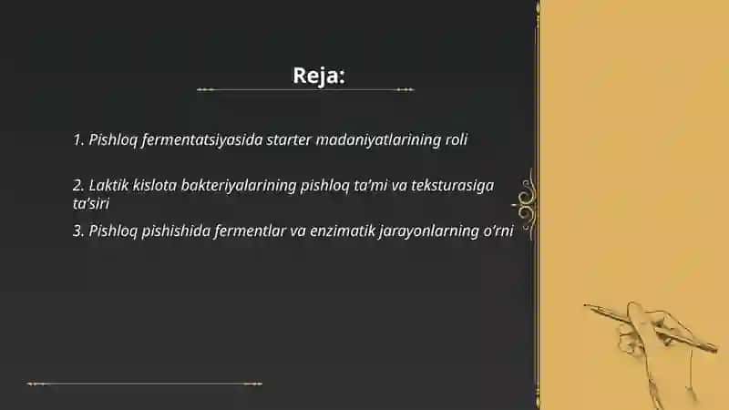 Oziq-ovqat sanoati (pishloq ishlab chiqarishda) mikroorganizmlarning oʻrni 2