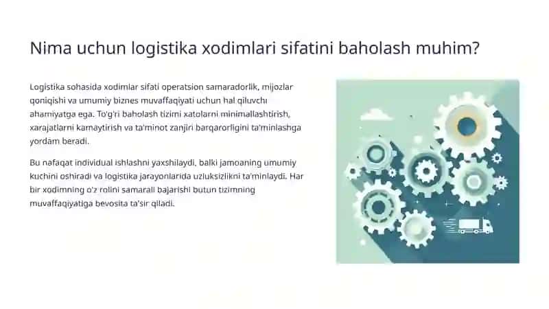 Logistika xodimlarining sifatini baholash 2