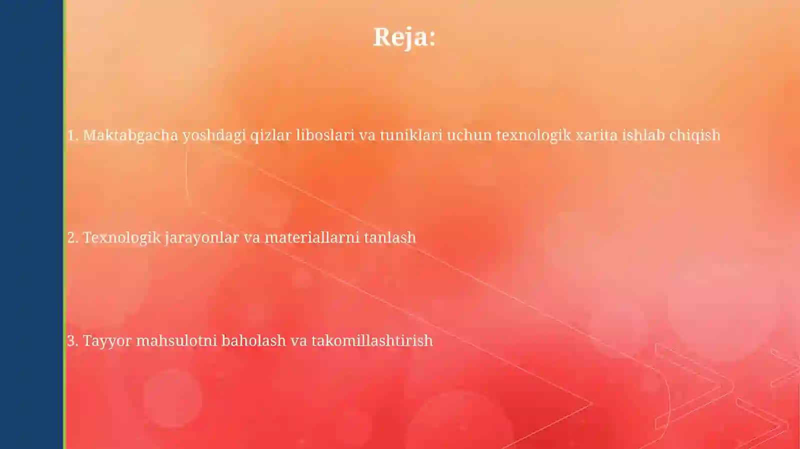 Maktabgacha yoshdagi qizlar liboslari va tuniklari uchun texnologik xarita ishlab chiqish 2