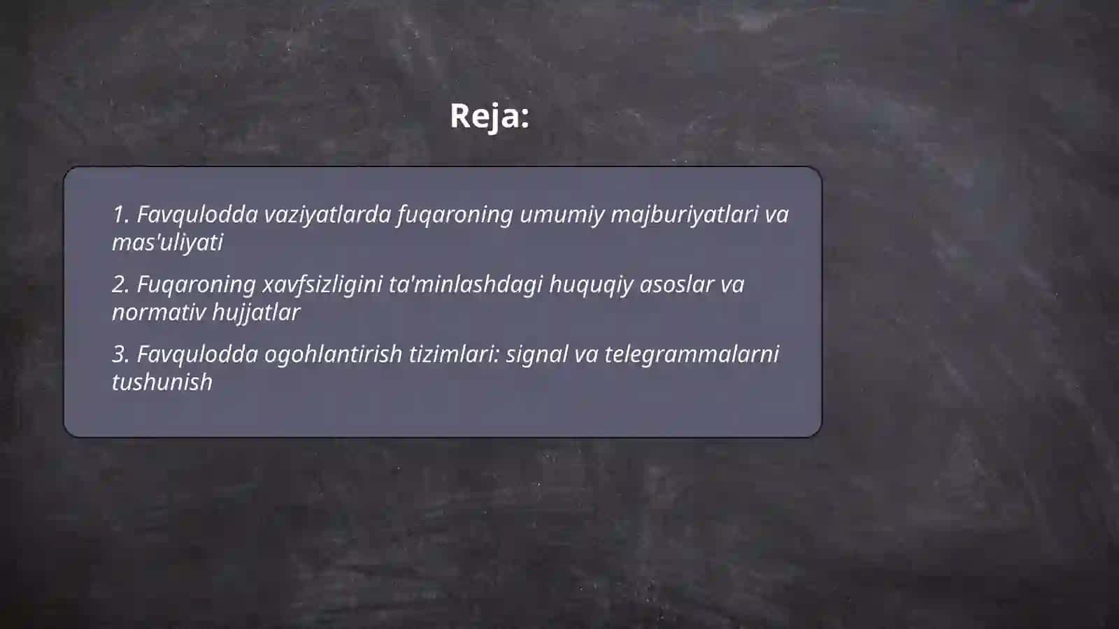 Favqulotda vaziyatlarda fuqaro muxofazasini vazifalari 2