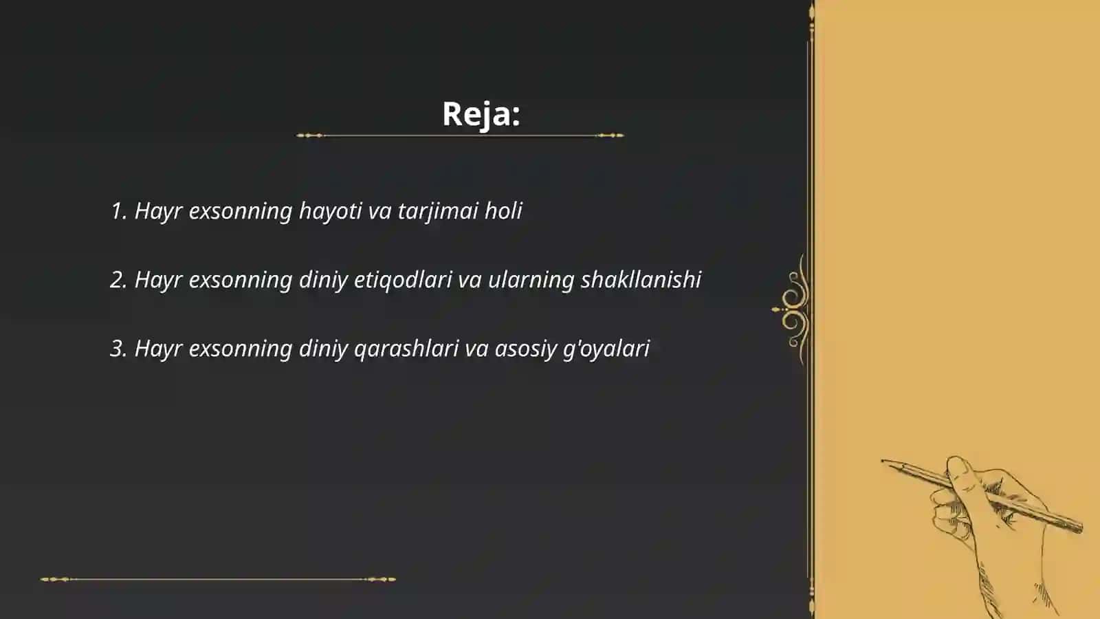 Hayr exson va diniy etiqodlar 2