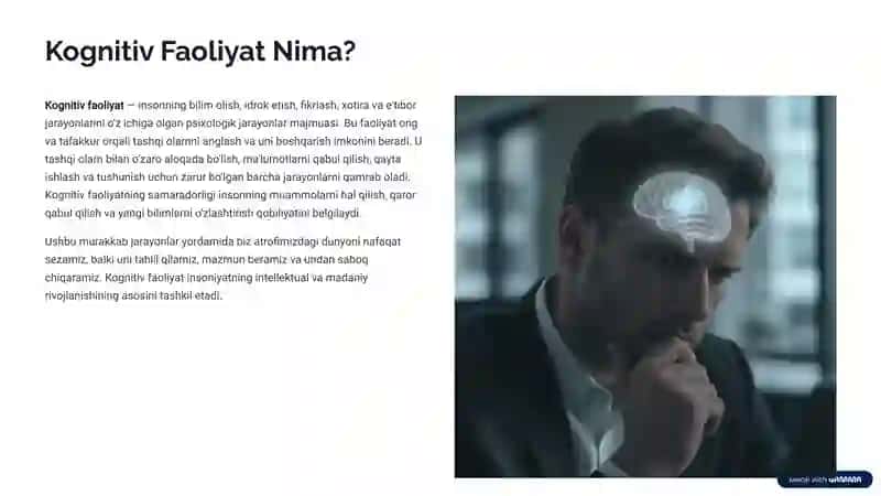 Kognitiv Faoliyatning Tuzilishi va Ilmiy Bilimdagi Xususiyatlari 2