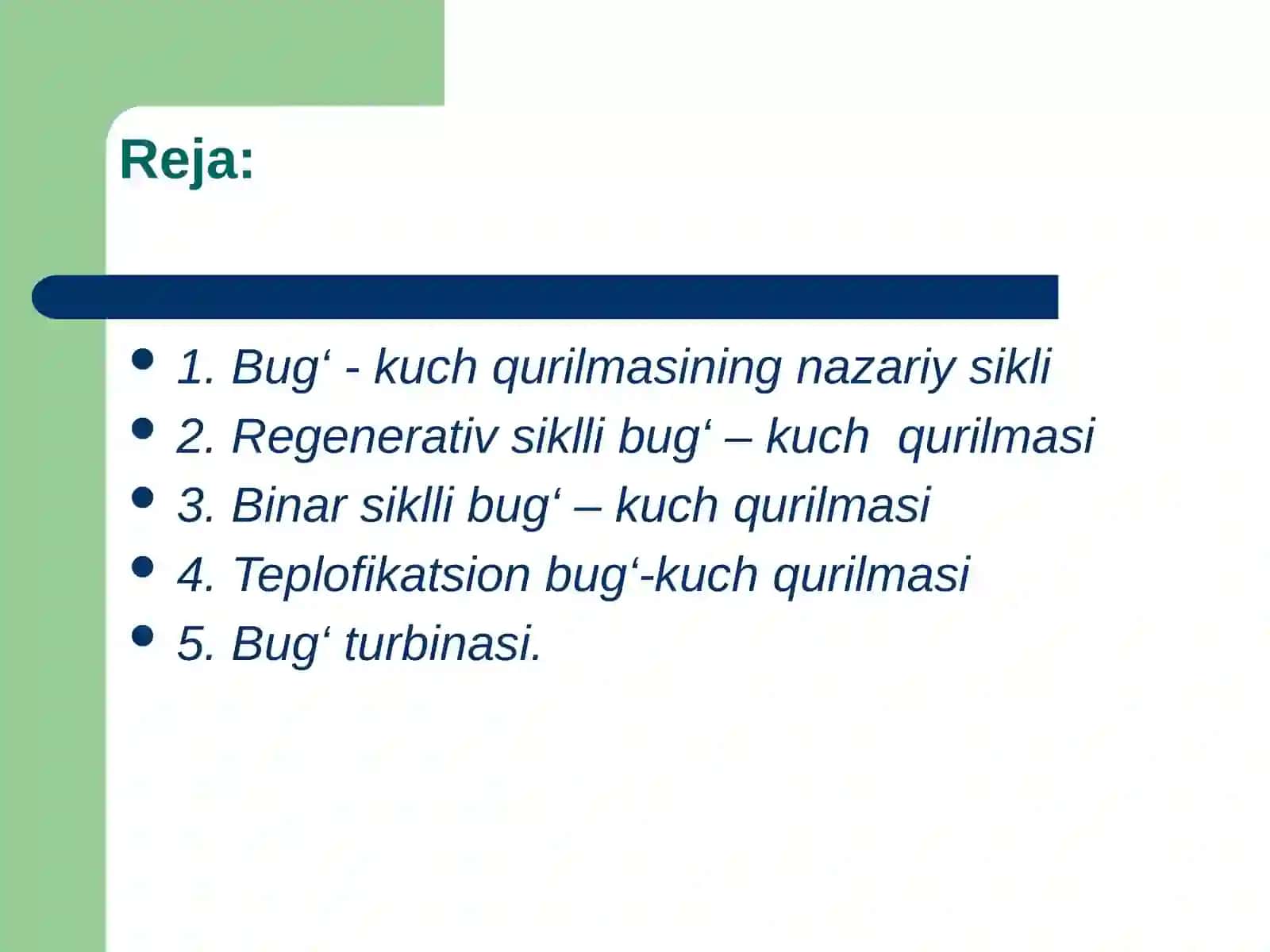 Ikkilamchi qizdirish bug‘i 2