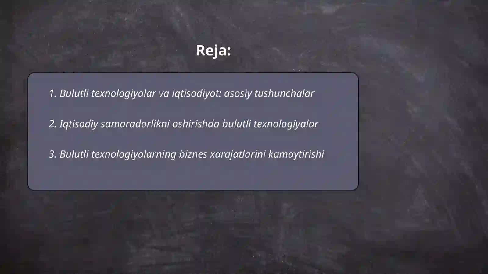 Bulutli texnologiyalar va iqtisodiyot: asosiy tushunchalar 2