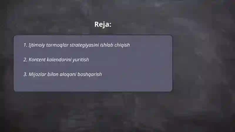 Ijtimoiy tarmoqlar strategiyasi 2