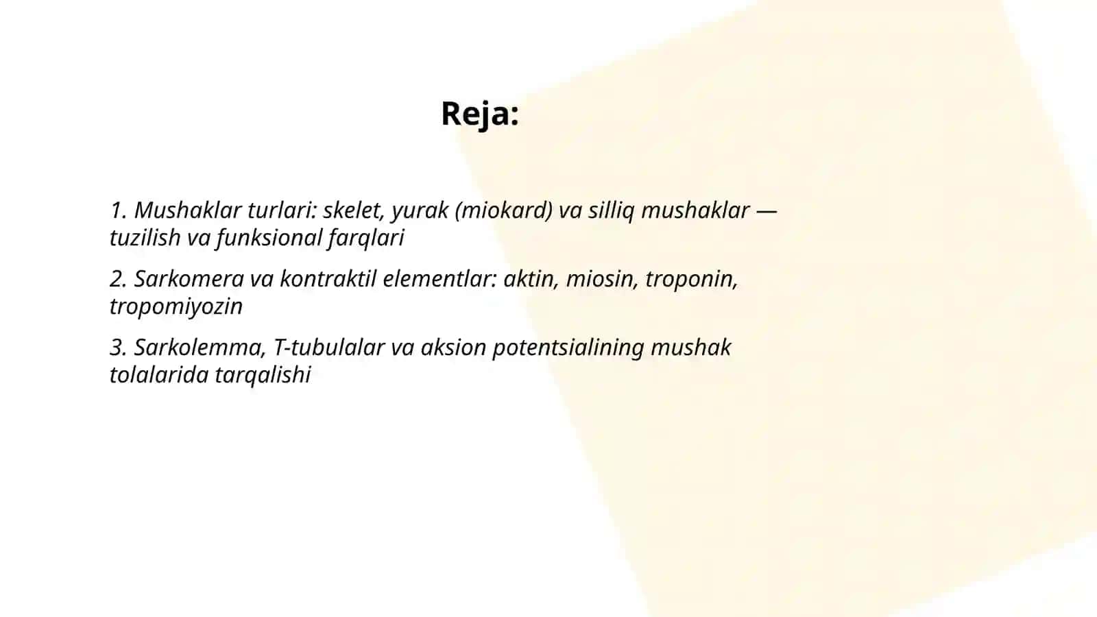 Muskul fiziologiyasi 2