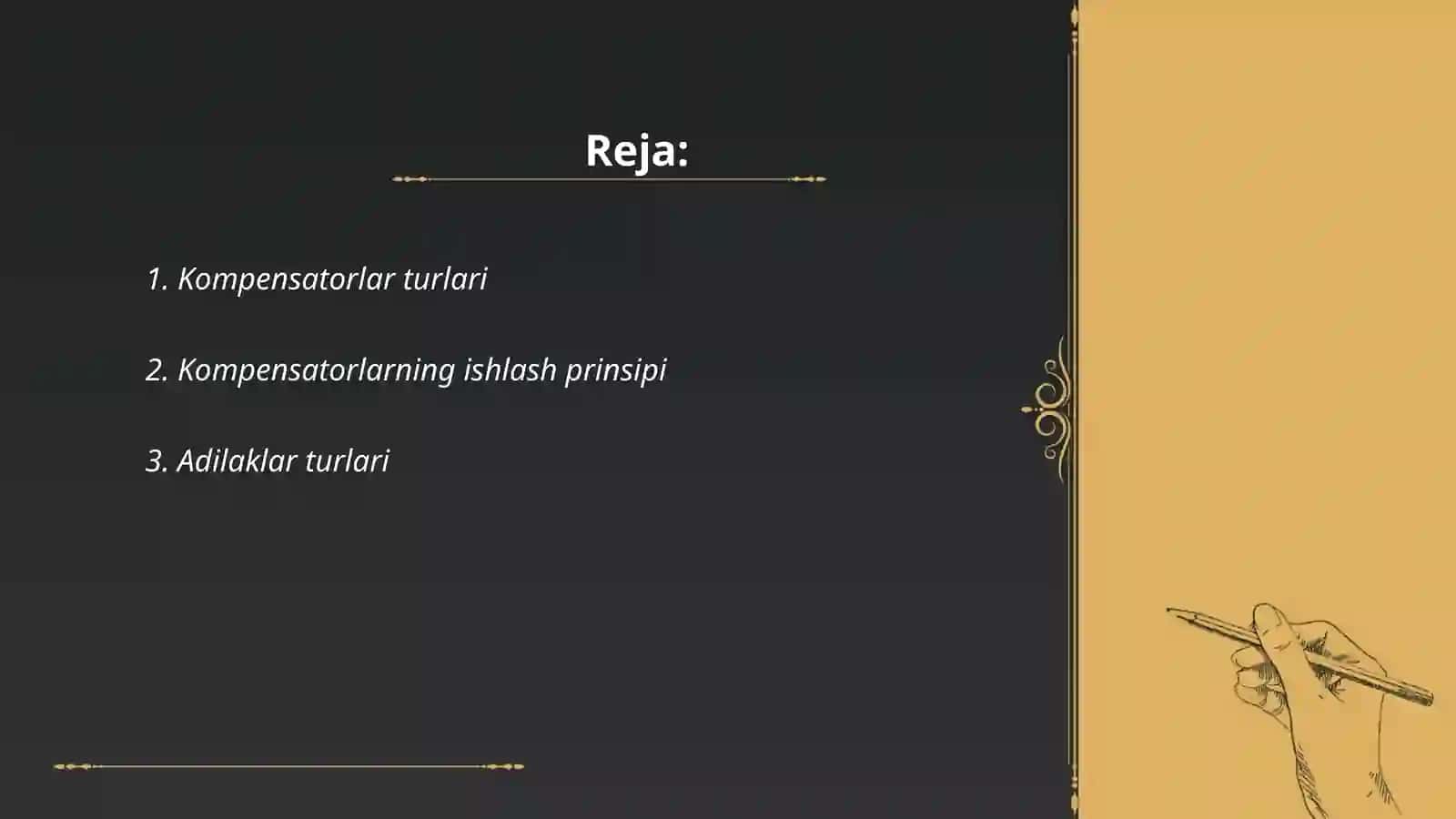 Kompesatorlar va adilaklar 2