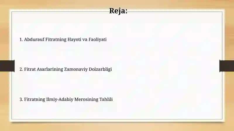 Abdurauf Fitrat haqqida. Risola asarlari 2