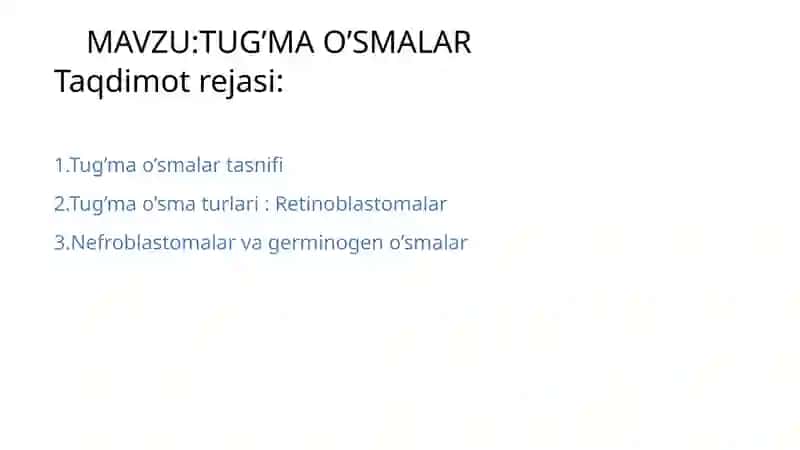 BOLALAR XIRURGIYASI FANIDAN MUSTAQIL ISHI 2