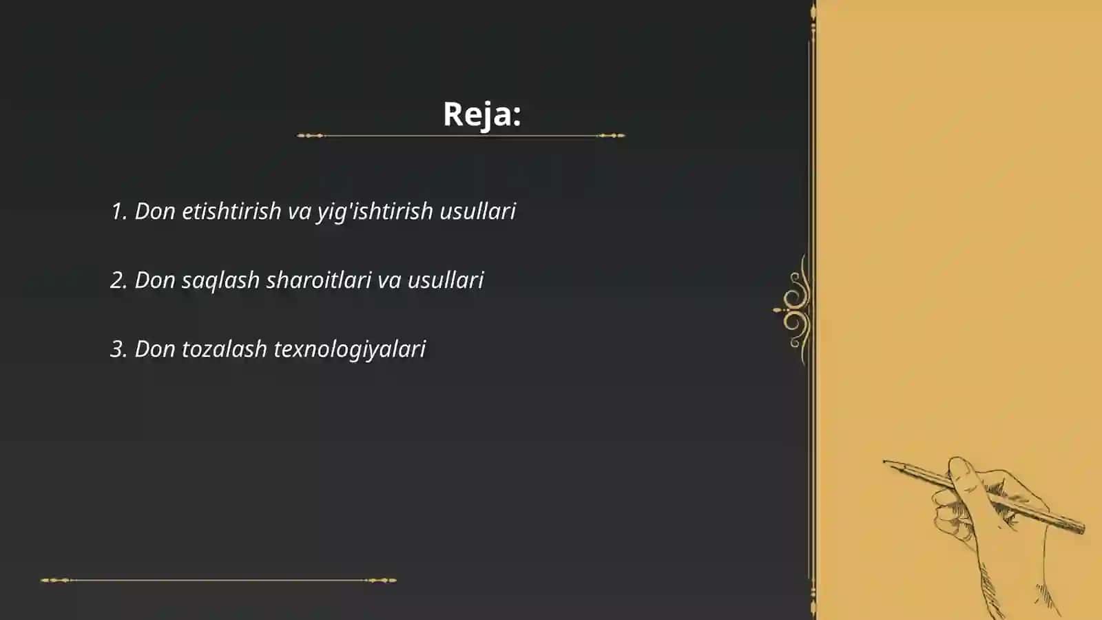 Don va don mahsulotlarni qayta ishlash jarayonlar 2