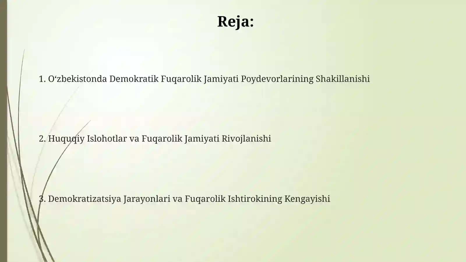 Oʻzbekistonda Demokratik Fuqarolik Jamiyati Poydevorlarining Shakillanishi 2