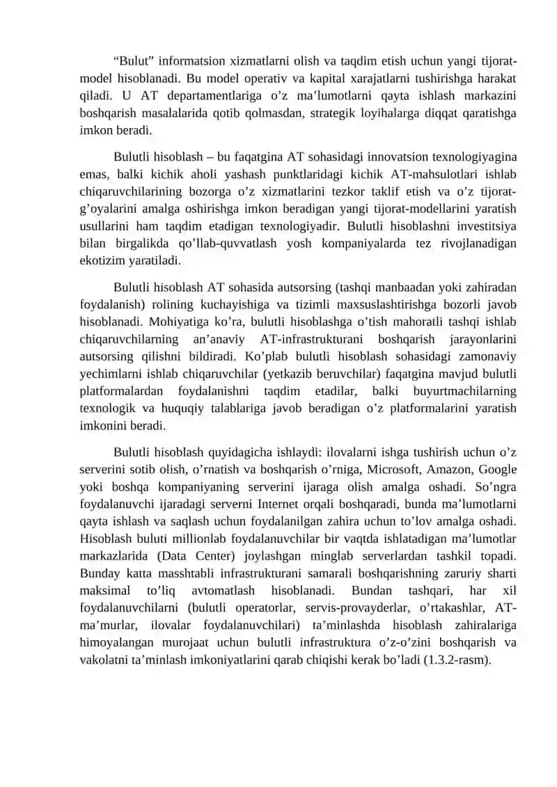 13-mavzu. Bulutli va blokcheyn texnologiyalari bilan ishlash 2