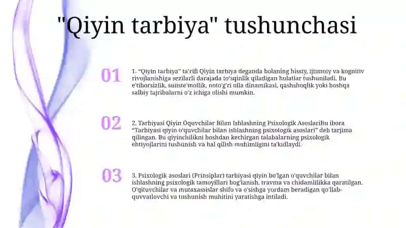 Tarbiyasi Qiyin Òquvchilar Bilan Ishlashning Psixologik Asoslari 2
