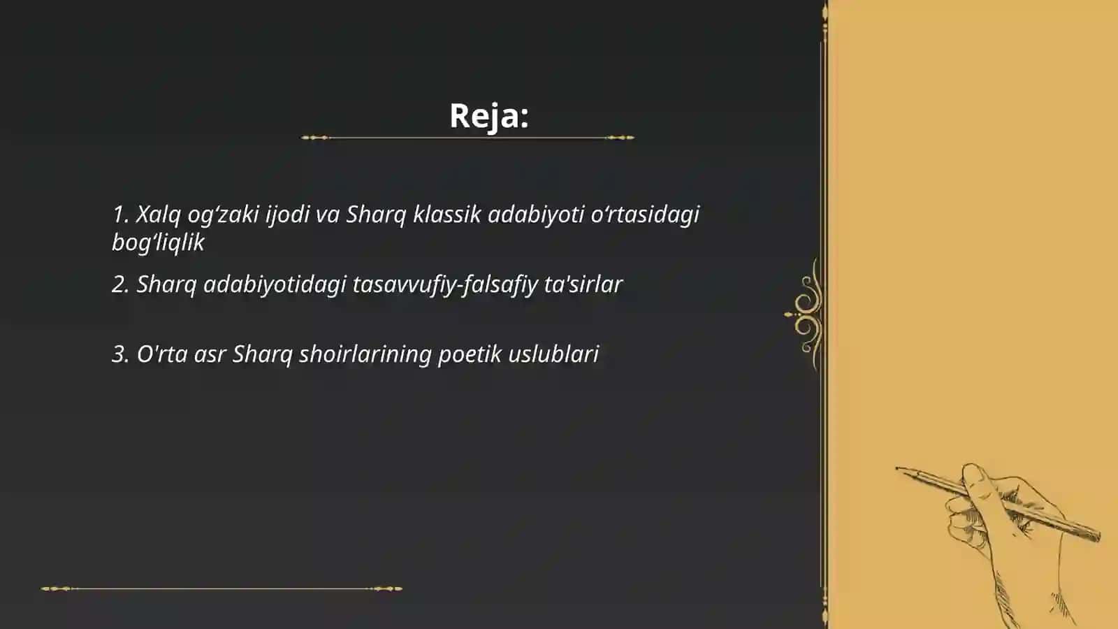 Sharq klassik adabiyotidan adabiy tanqidiy fikrlar taraqqiyoti 2