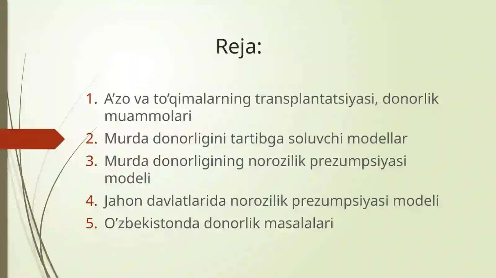 Murda donorligining norozilik prezumpsiyasi modeli 2