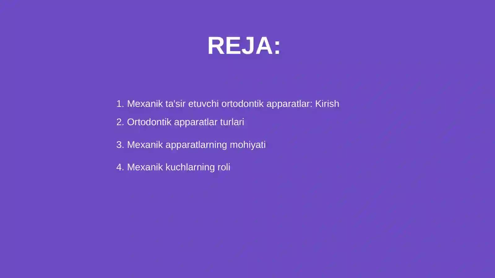 Mexanik tasir etuvchi ortodontik apparatlar 2