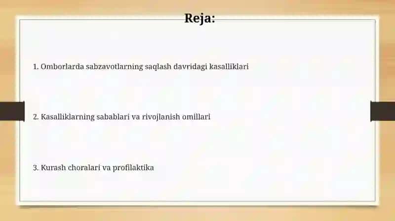 Sabzavotarni onborxonalarda saqlash davridagi kasalliklari hamda ularga qarshi kurahish choralari 2