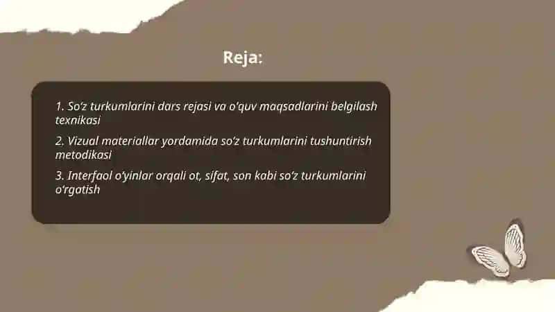 Soʻz turkumlarini oʻqitish texnikasi 2