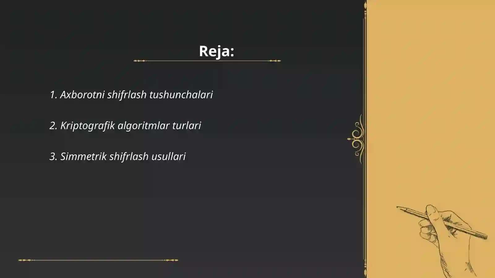 Axborotni shifrlashda kriptografik usullardan foydalanish 2