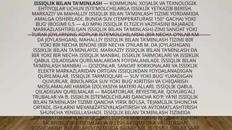 Issiqlik bilan ta'minlash tizimi 2